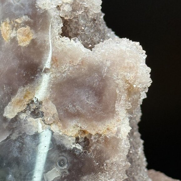 Pink Amethyst Sugar Druzy Free Form Specimen Crystal 1232g Moss Agate Geode - Picture 12 of 14